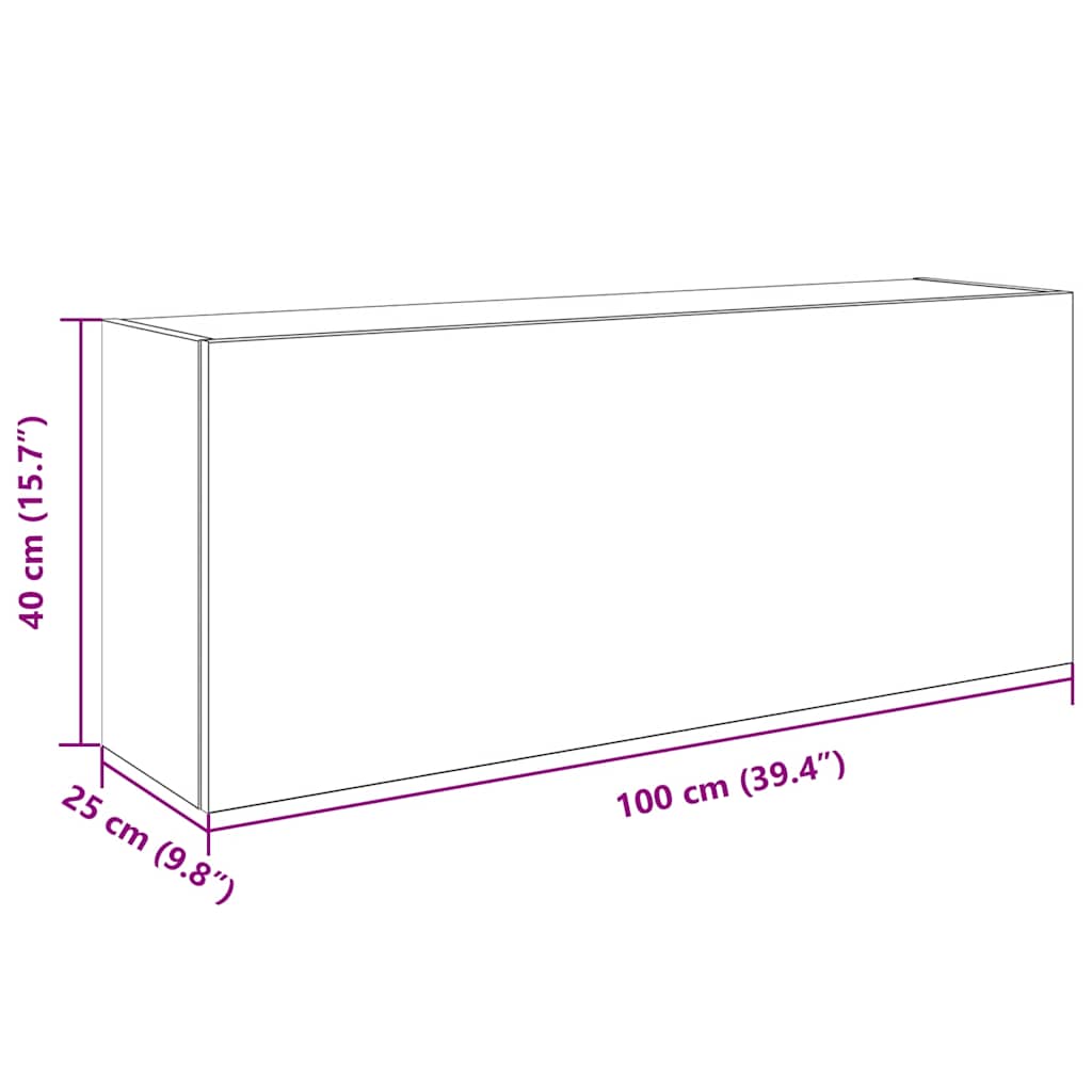 Mobile da Bagno Legno Antico 100x25x40 cm in Truciolato | homemem39