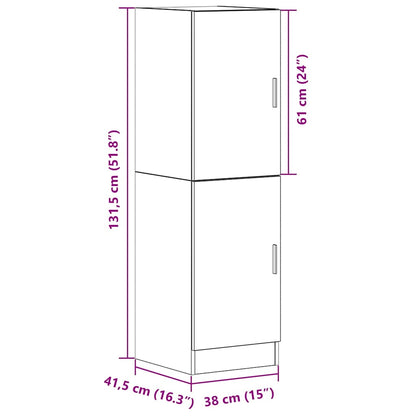 Mobile da Cucina Bianco 38x41,5x131,5 cm in Legno Multistrato | homemem39