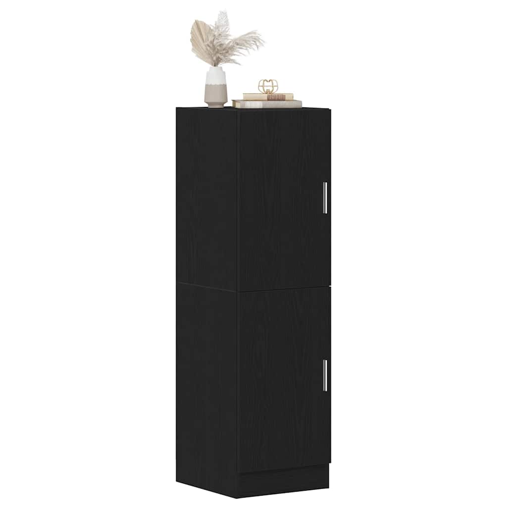 Mobile da Cucina Nero 38x41,5x131,5 cm Legno Multistrato