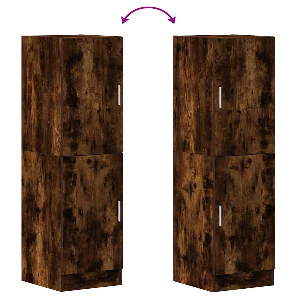 Armadietto Cucina Rovere Fumo 38x41,5x131,5 cm in Legno - homemem39