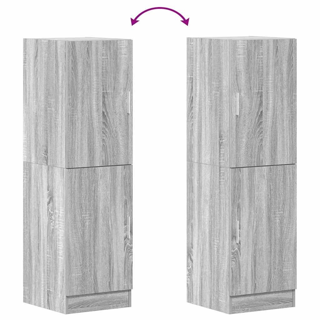 Armadietto Cucina Grigio Sonoma 38x41,5x131,5 cm in Legno