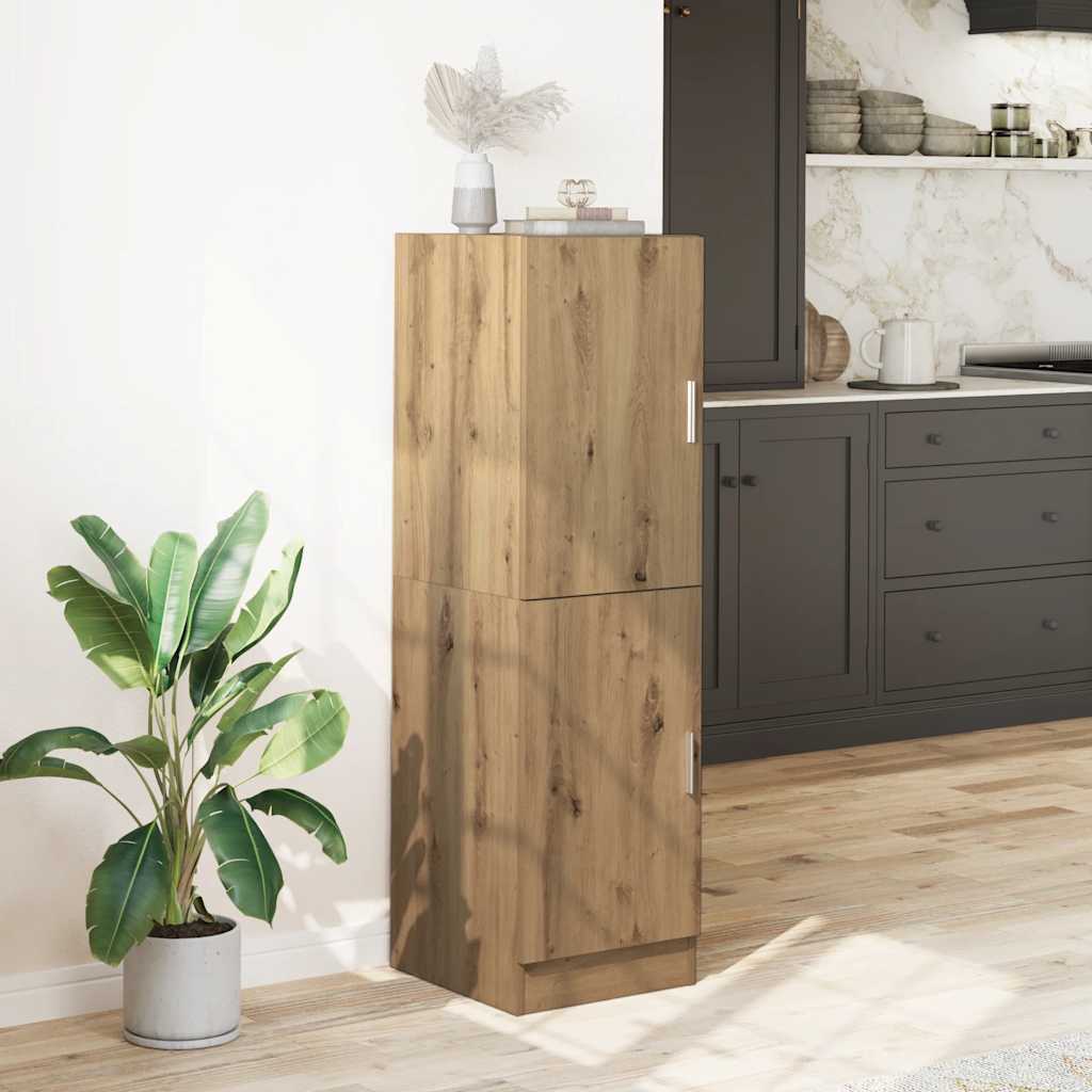 Armadietto Cucina Rovere Artigianale 38x41,5x131,5 cm in Legno - homemem39