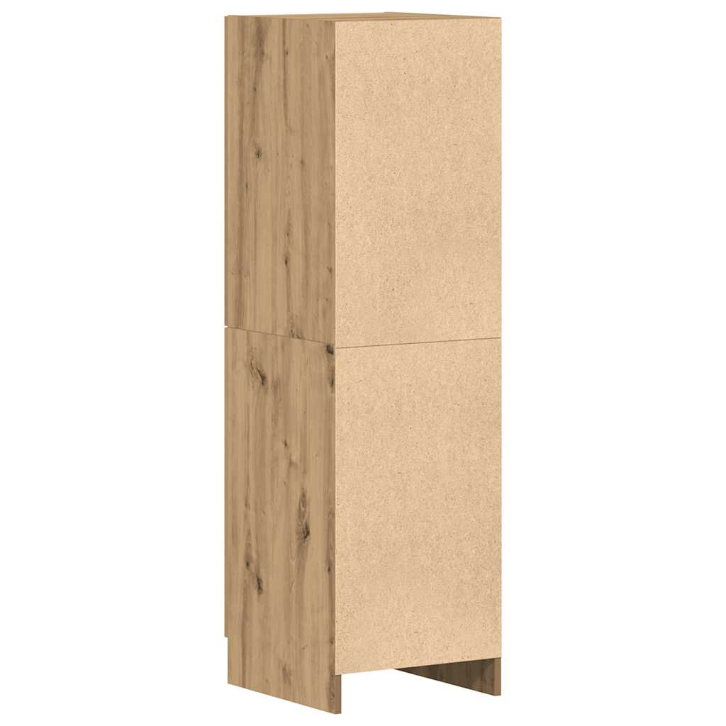 Armadietto Cucina Rovere Artigianale 38x41,5x131,5 cm in Legno | homemem39