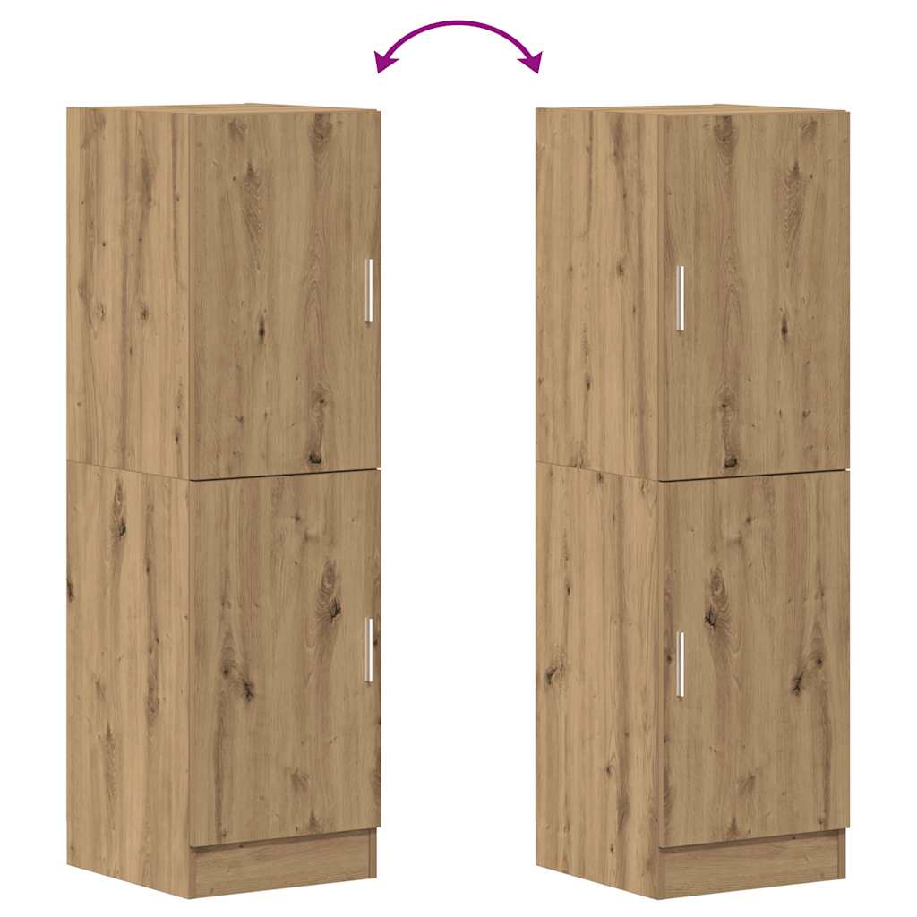 Armadietto Cucina Rovere Artigianale 38x41,5x131,5 cm in Legno - homemem39