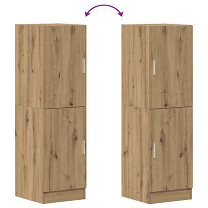 Armadietto Cucina Rovere Artigianale 38x41,5x131,5 cm in Legno - homemem39