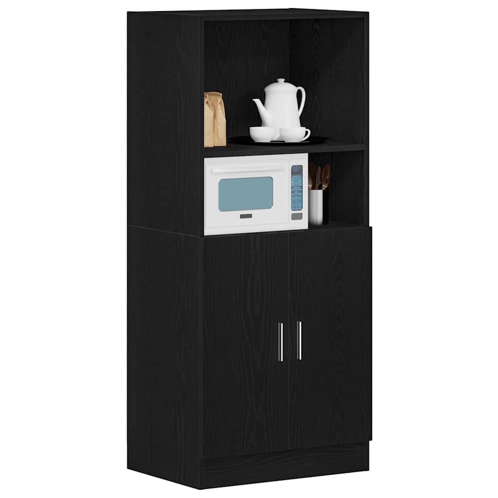 Mobile da Cucina Nero 57x41,5x131,5 cm in Truciolato