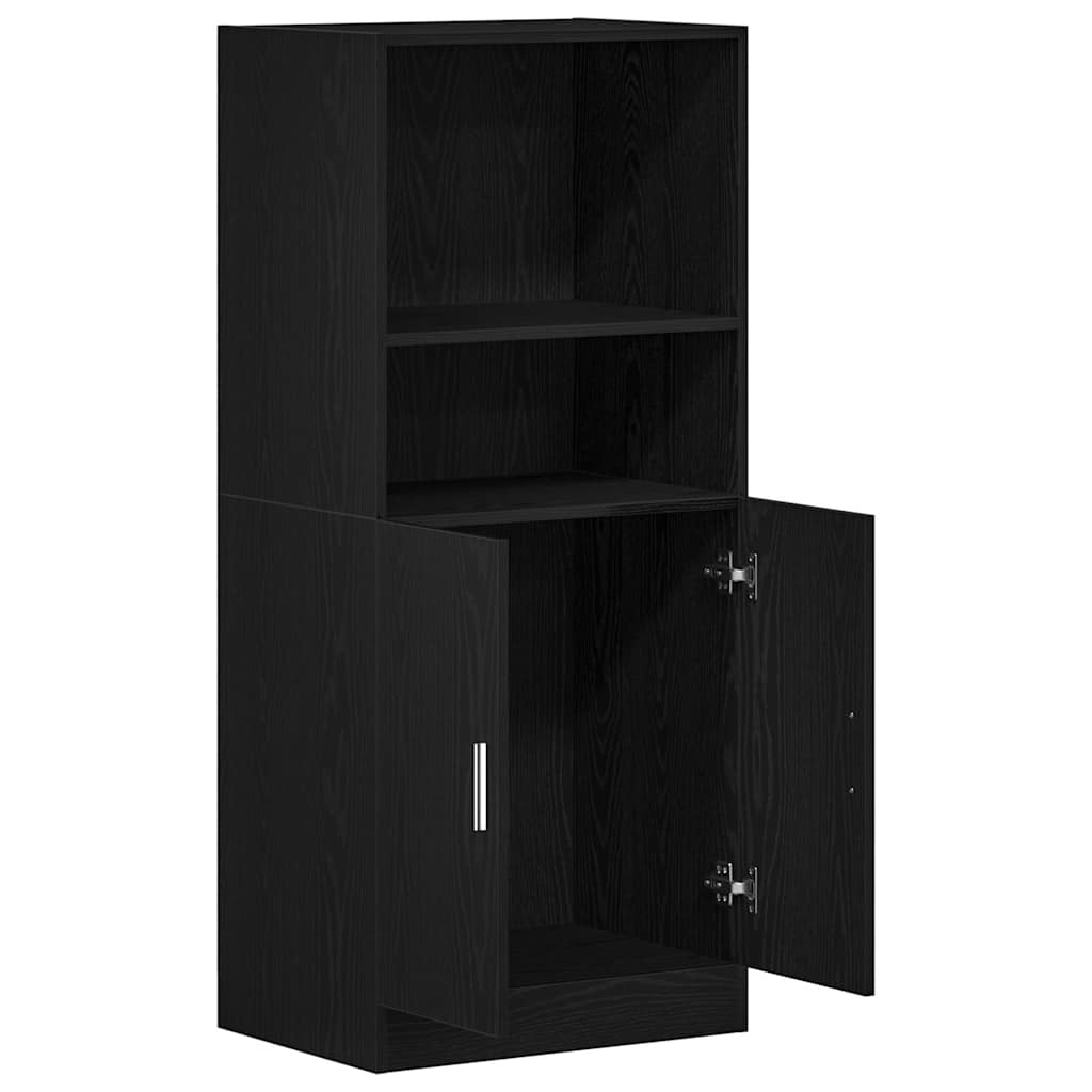 Mobile da Cucina Nero 57x41,5x131,5 cm in Truciolato