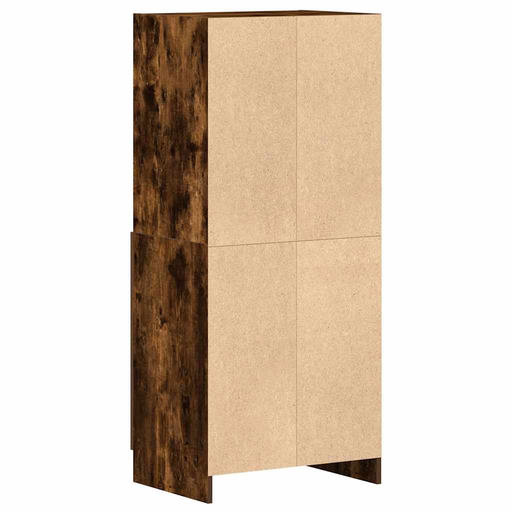 Armadietto Cucina Rovere Fumo 57x41,5x131,5 cm in Truciolato - homemem39