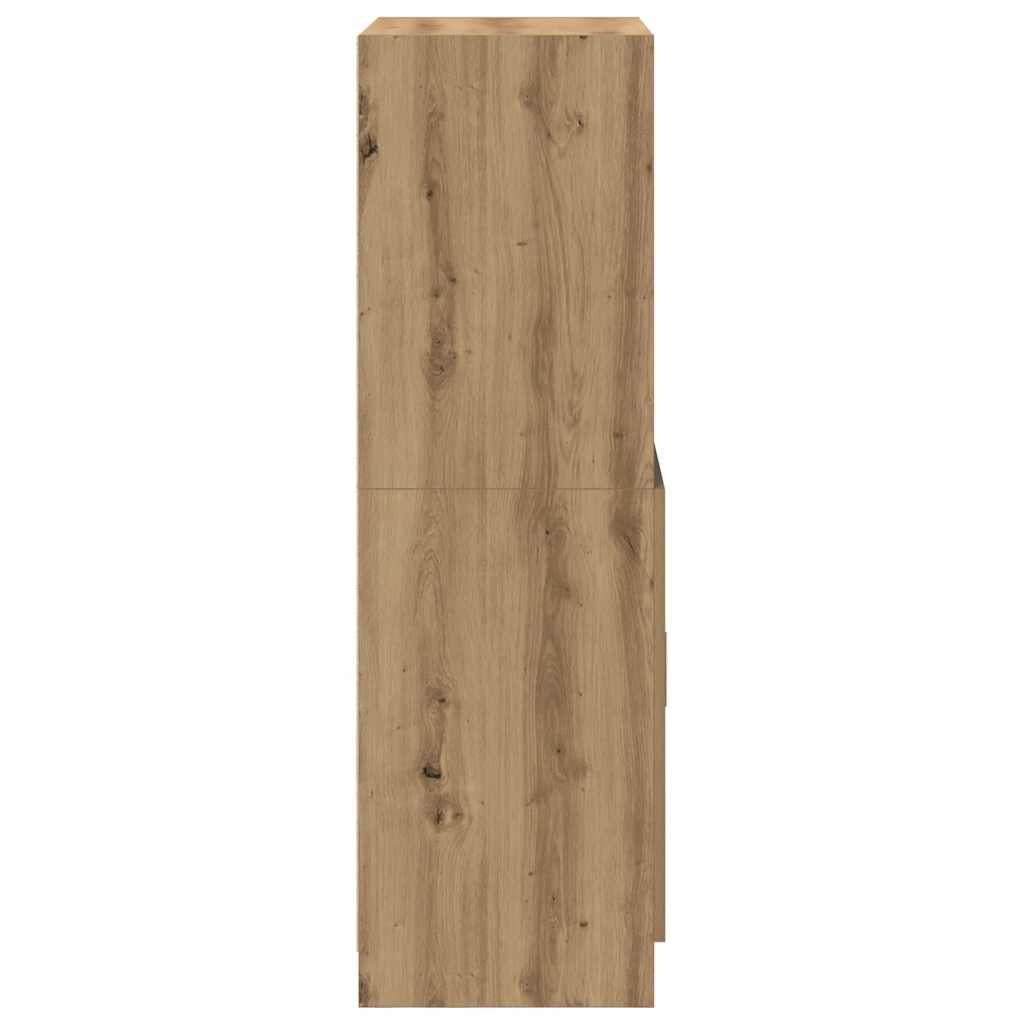 Armadietto Rovere Artigianale 57x41,5x131,5 cm in Truciolato - homemem39