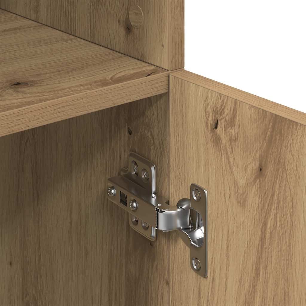 Armadietto Rovere Artigianale 57x41,5x131,5 cm in Truciolato - homemem39
