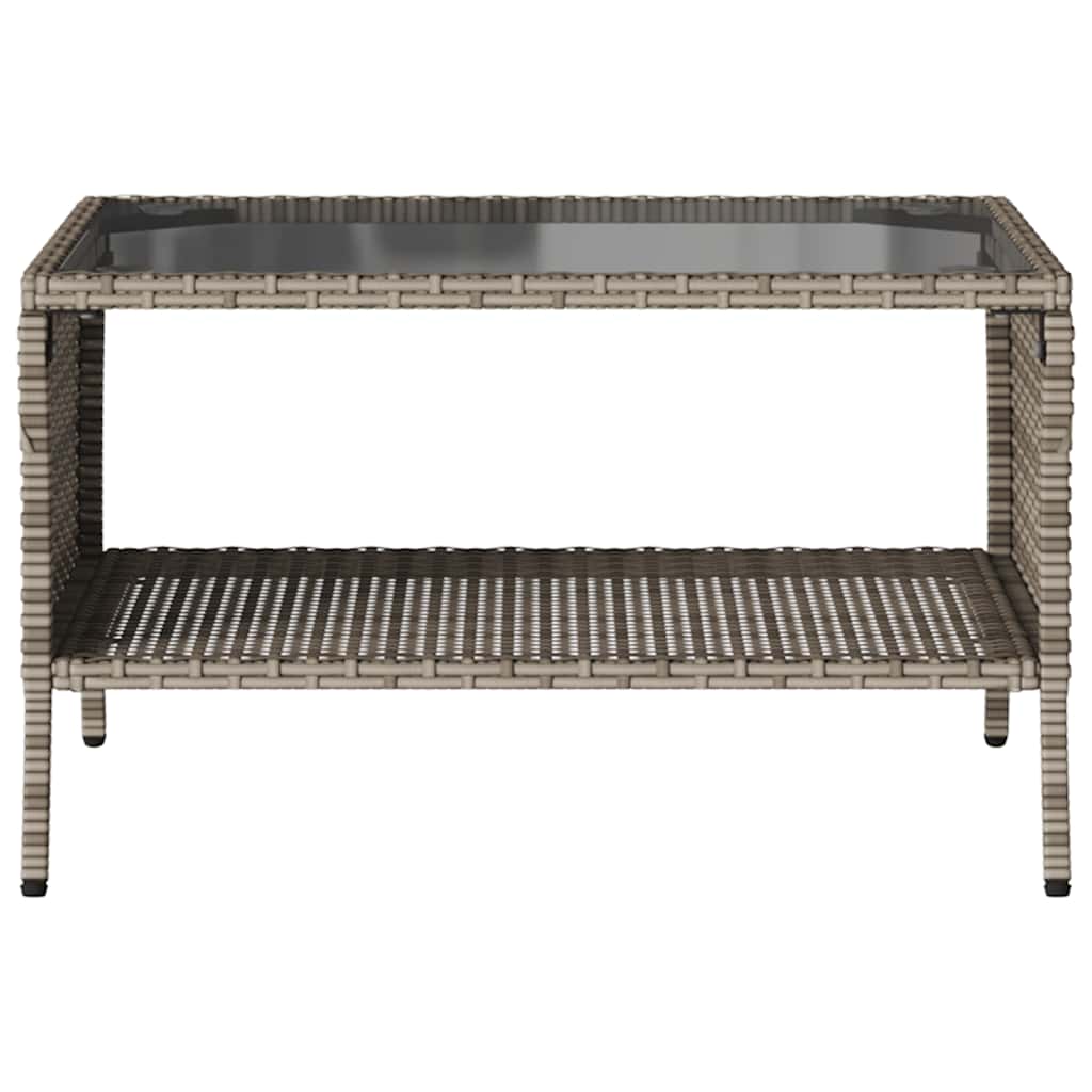 Divano da Giardino a 2 Posti Cuscini&Tavolo Grigio Polyrattan - homemem39