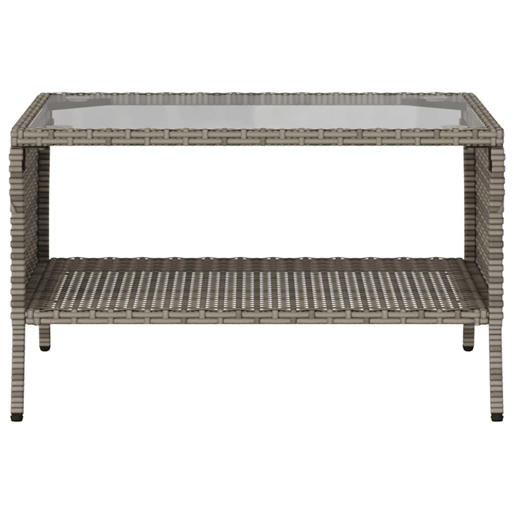 Divano da Giardino a 2 Posti Cuscini&Tavolo Grigio Polyrattan - homemem39