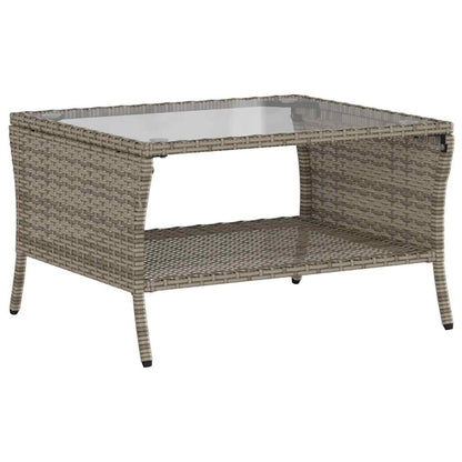 Divano da Giardino a 2 Posti Cuscini&Tavolo Grigio Polyrattan | homemem39