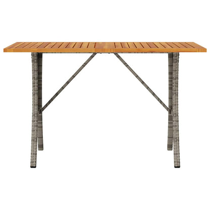 Divano da Giardino a 3 Posti Cuscini&Tavolo Grigio Polyrattan - homemem39