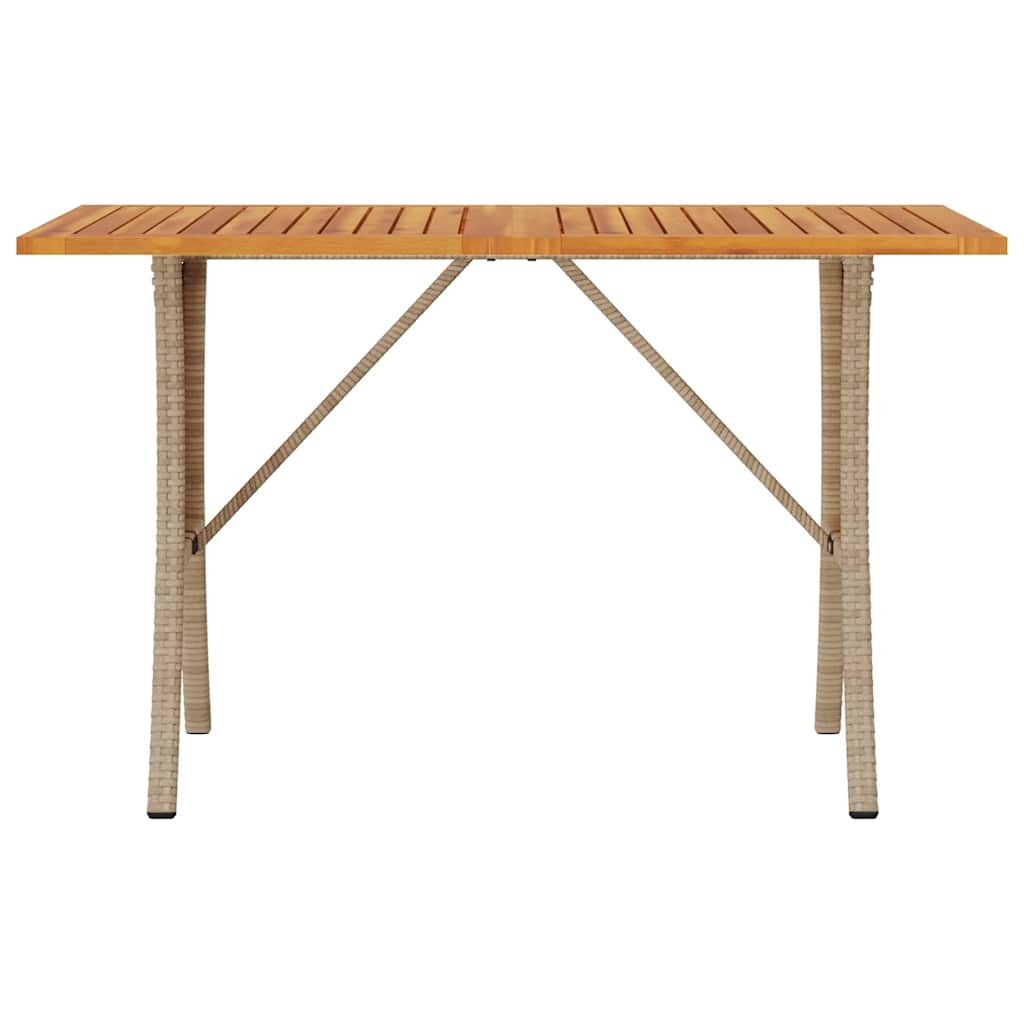 Divano Giardino 3 Posti con Cuscini e Tavolo Beige Polyrattan - homemem39