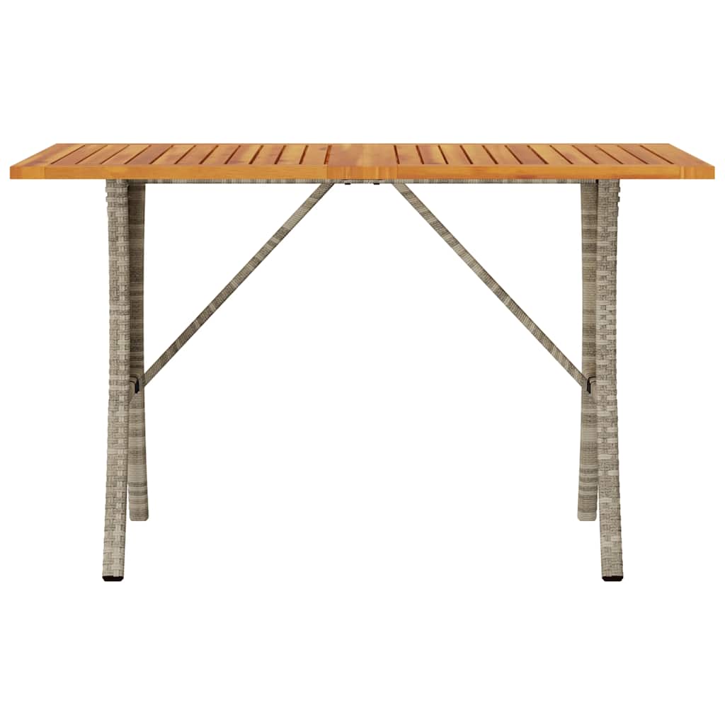 Divano 3 Posti con Cuscini e Tavolo Grigio Chiaro Polyrattan - homemem39