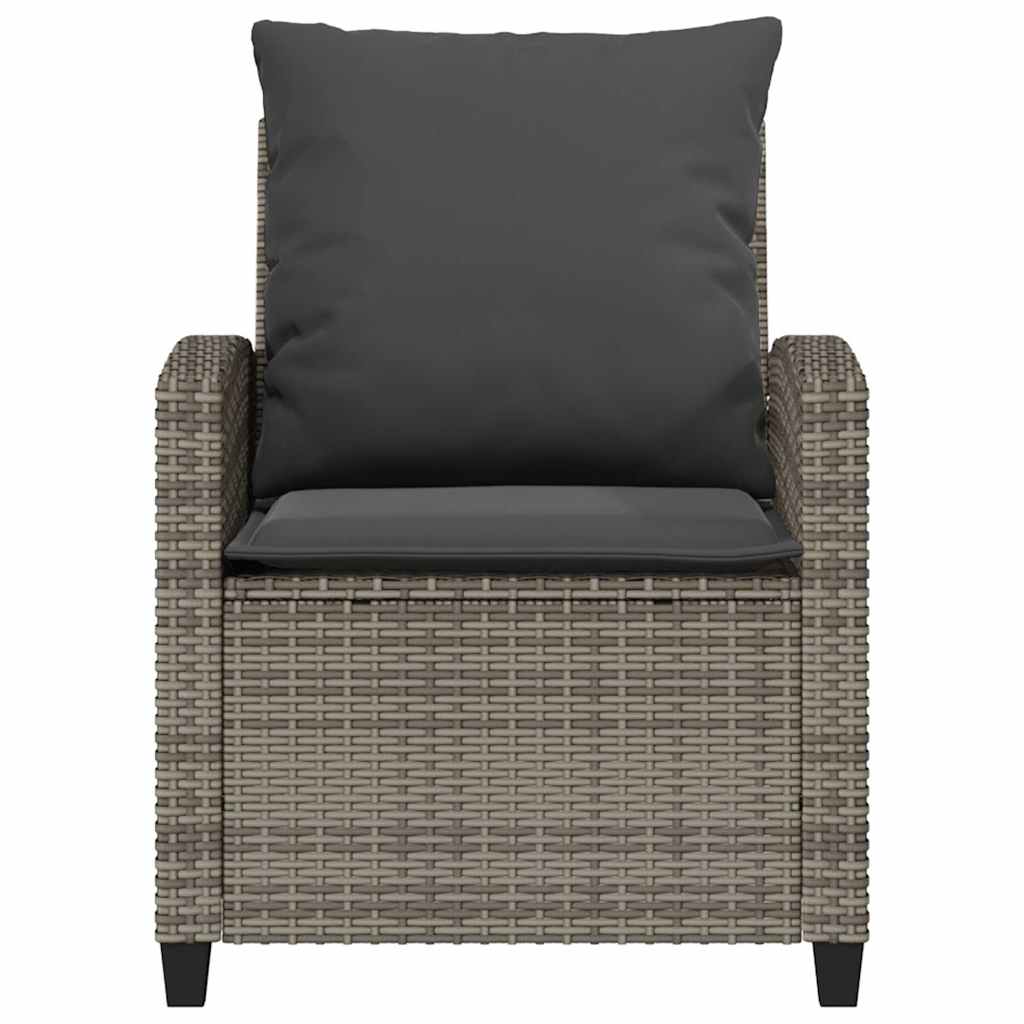 Set Divani da Giardino 4 pz con Cuscini in Polyrattan Grigio | homemem39