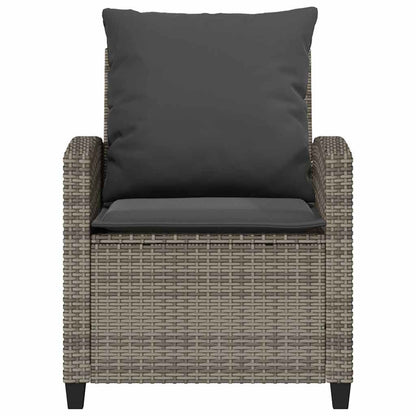 Set Divani da Giardino 4 pz con Cuscini in Polyrattan Grigio | homemem39