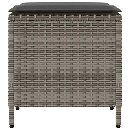 Set Divani da Giardino 4 pz con Cuscini in Polyrattan Grigio | homemem39
