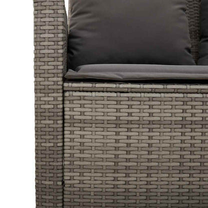 Set Divani da Giardino 4 pz con Cuscini in Polyrattan Grigio | homemem39