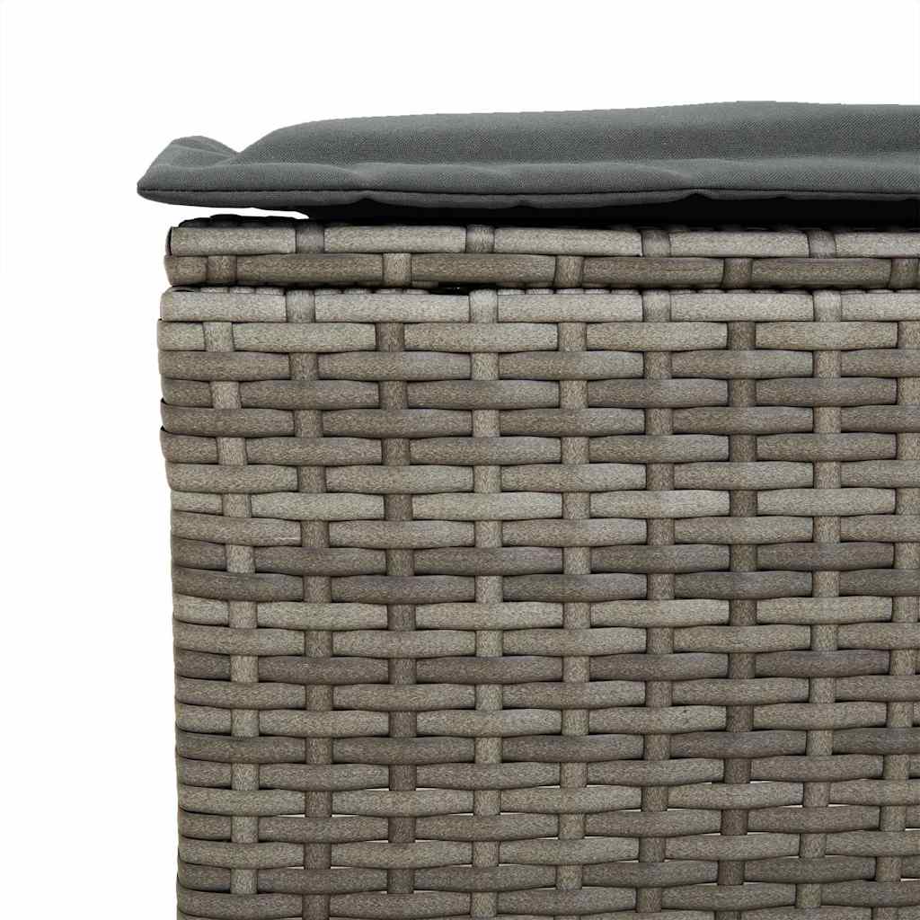 Set Divani da Giardino 4 pz con Cuscini in Polyrattan Grigio | homemem39