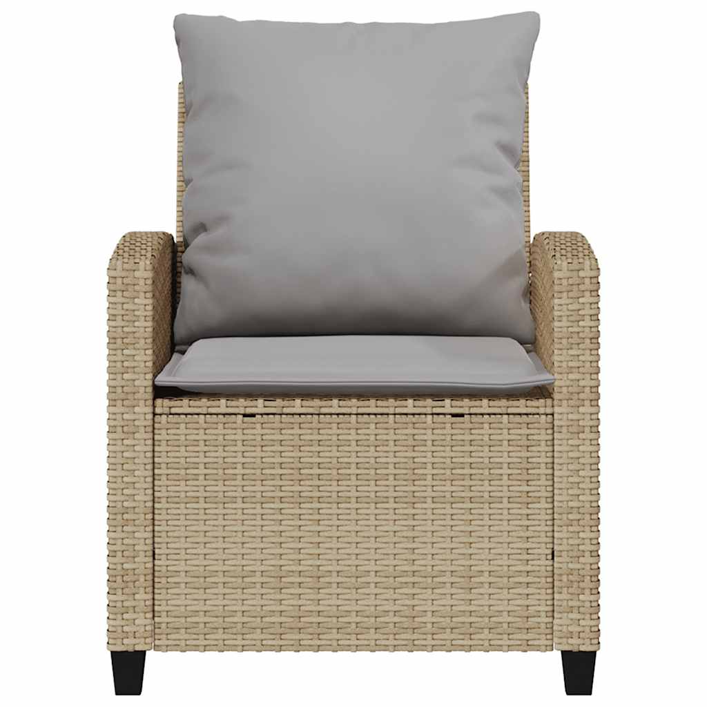 Set Divano da Giardino 4 pz con Cuscini Beige in Polyrattan | homemem39
