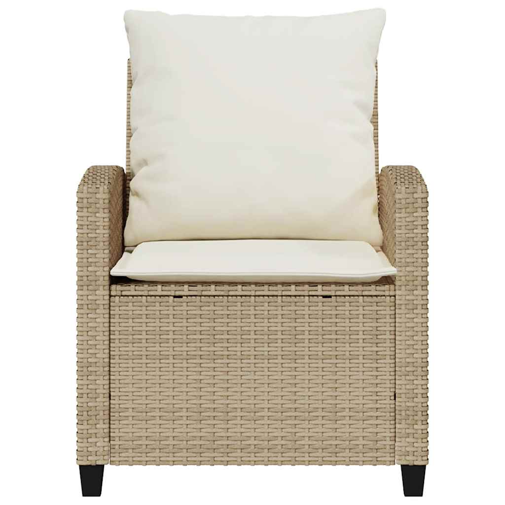 Set Divano da Giardino 4 pz con Cuscini Beige in Polyrattan | homemem39