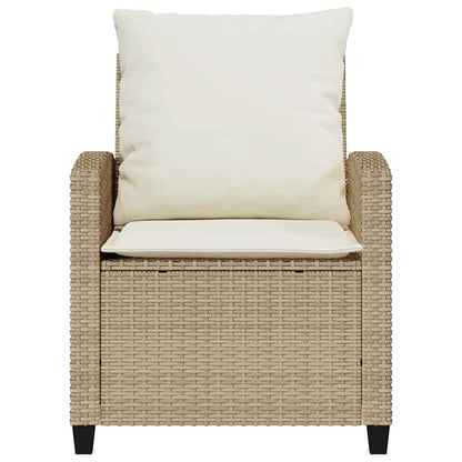 Set Divano da Giardino 4 pz con Cuscini Beige in Polyrattan | homemem39