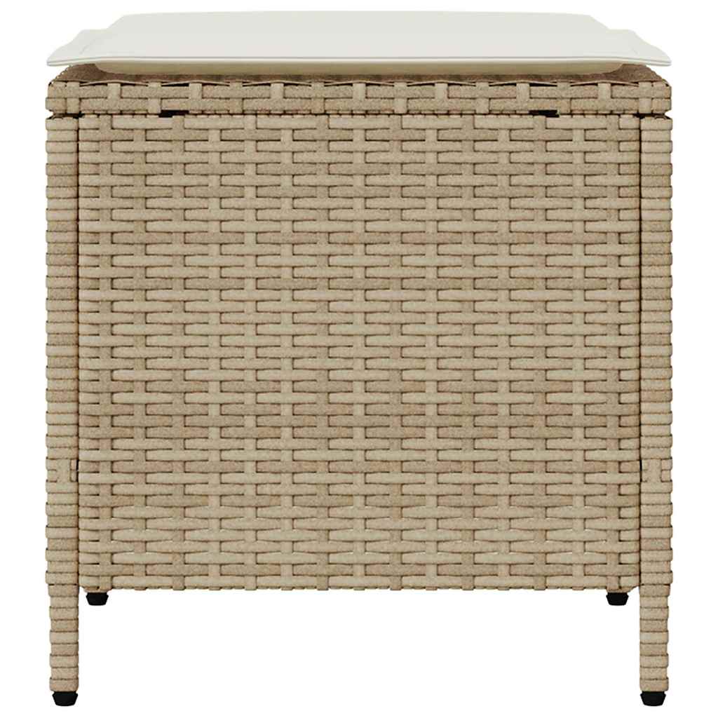 Set Divano da Giardino 4 pz con Cuscini Beige in Polyrattan | homemem39