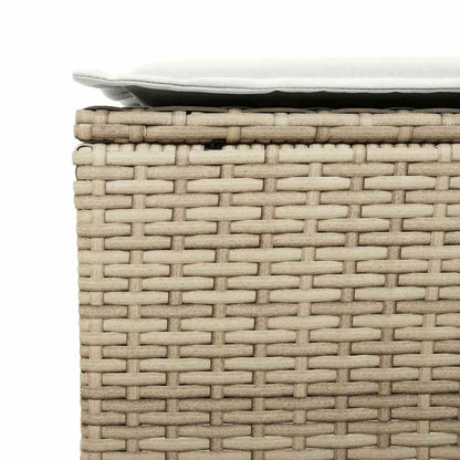 Set Divano da Giardino 4 pz con Cuscini Beige in Polyrattan | homemem39