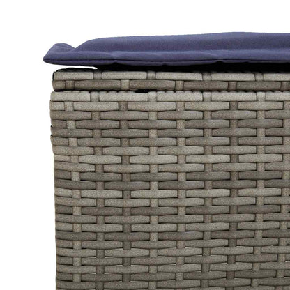 Set Divani da Giardino 4 pz con Cuscini in Polyrattan Grigio | homemem39