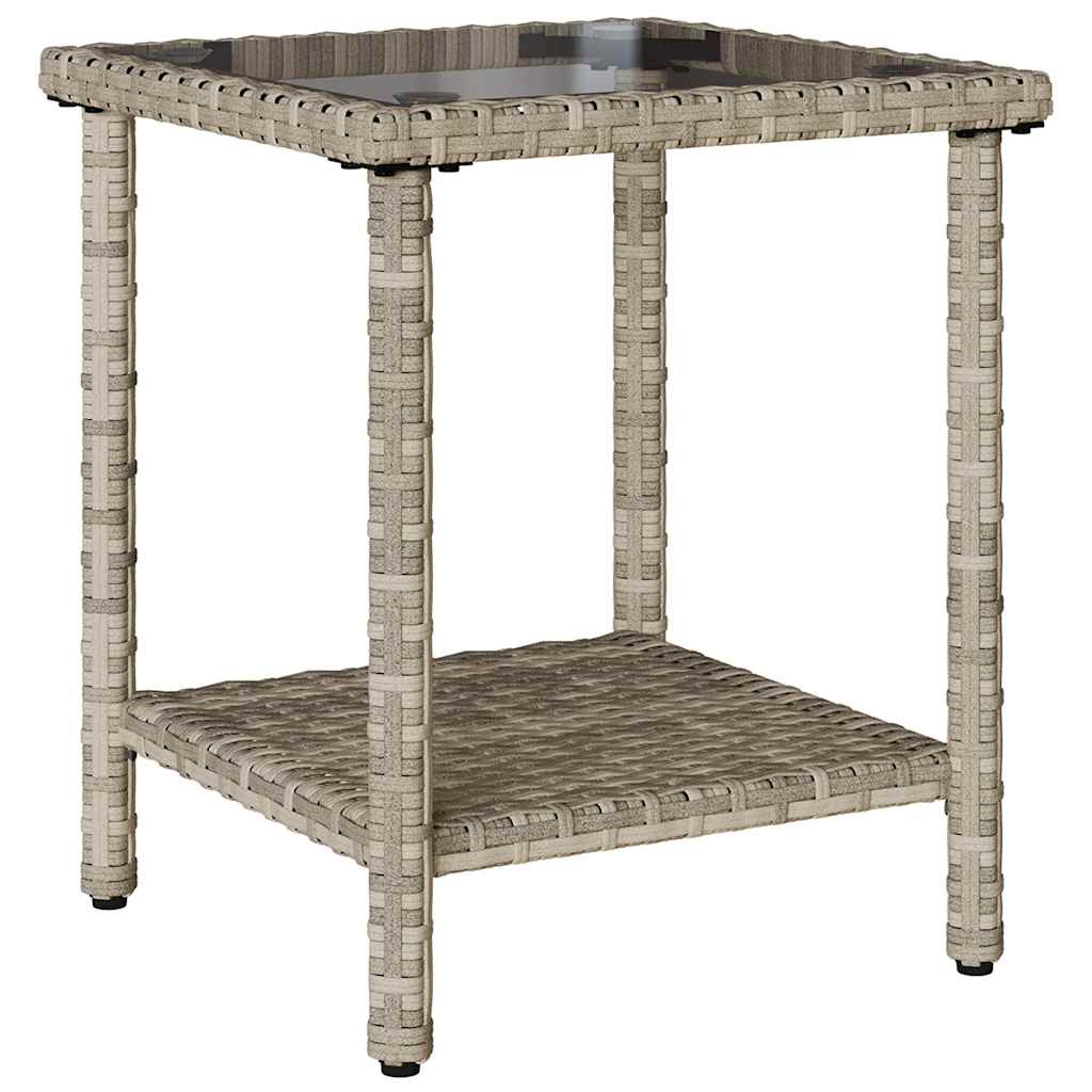 Divano Giardino Tavolo e Cuscini a L Grigio Chiaro Polyrattan | homemem39