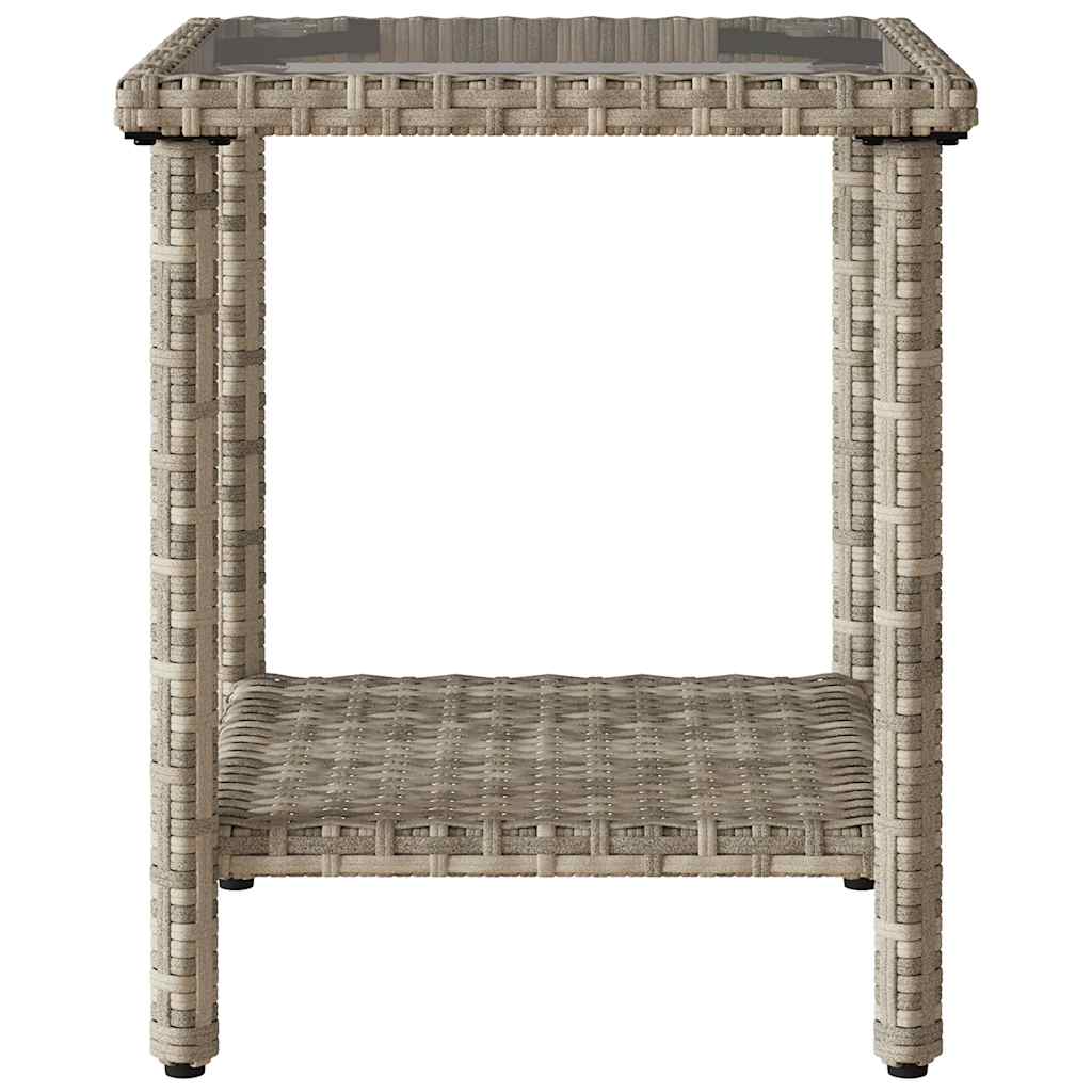 Divano Giardino Tavolo e Cuscini a L Grigio Chiaro Polyrattan | homemem39