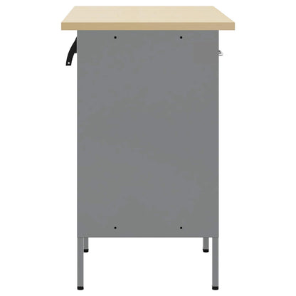 Mobile da lavoro 2 pcs Nero e Grigio 100 x 55 x 85 cm | homemem39