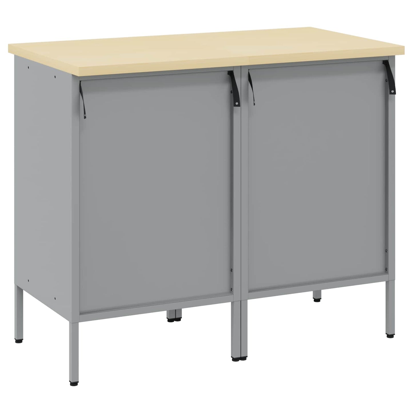Mobile da lavoro 2 pcs Nero e Grigio 100 x 55 x 85 cm | homemem39