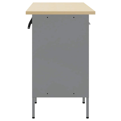 Mobile da lavoro 3 pcs Nero e Grigio 150 x 55 x 85 cm | homemem39