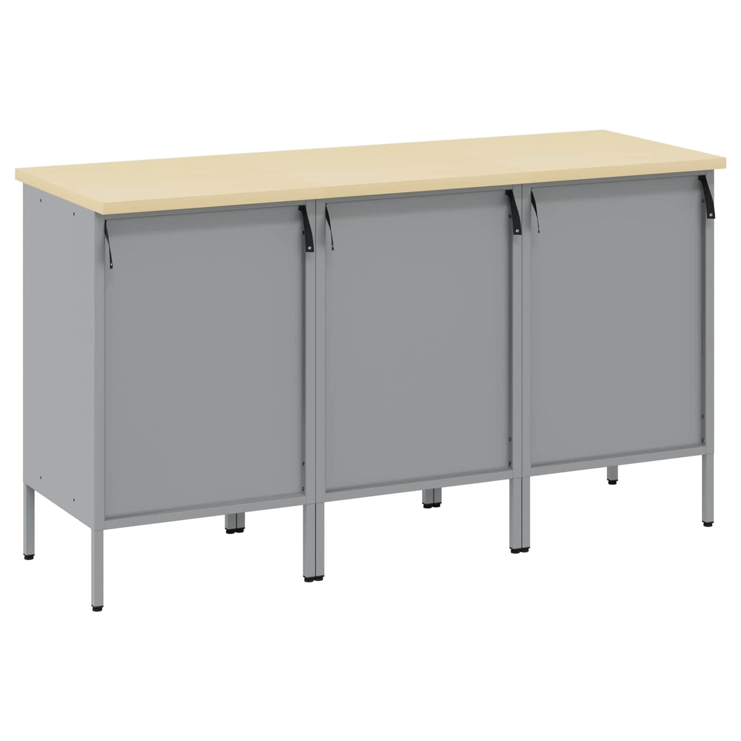 Mobile da lavoro 3 pcs Rosso e Grigio 150 x 55 x 85 cm | homemem39