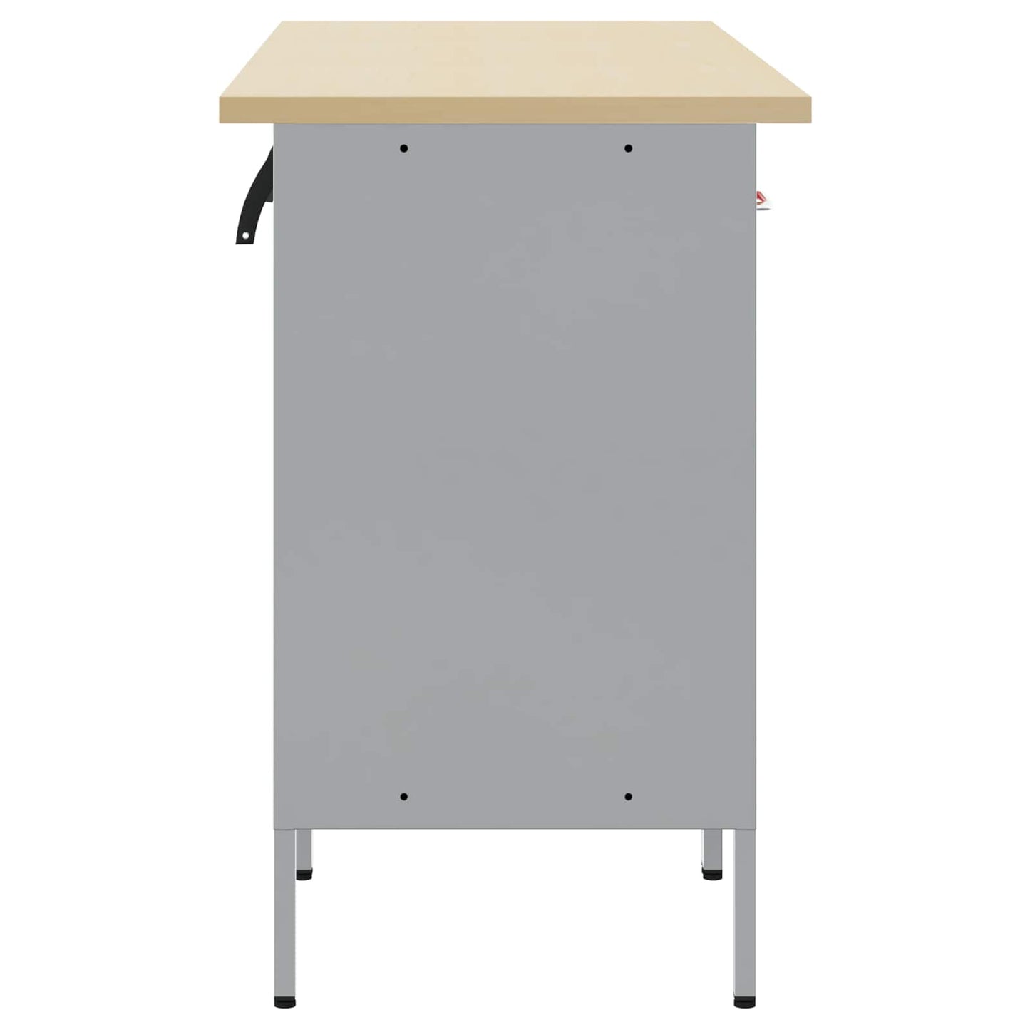 Mobile da lavoro 3 pcs Nero e Grigio 150 x 55 x 85 cm | homemem39