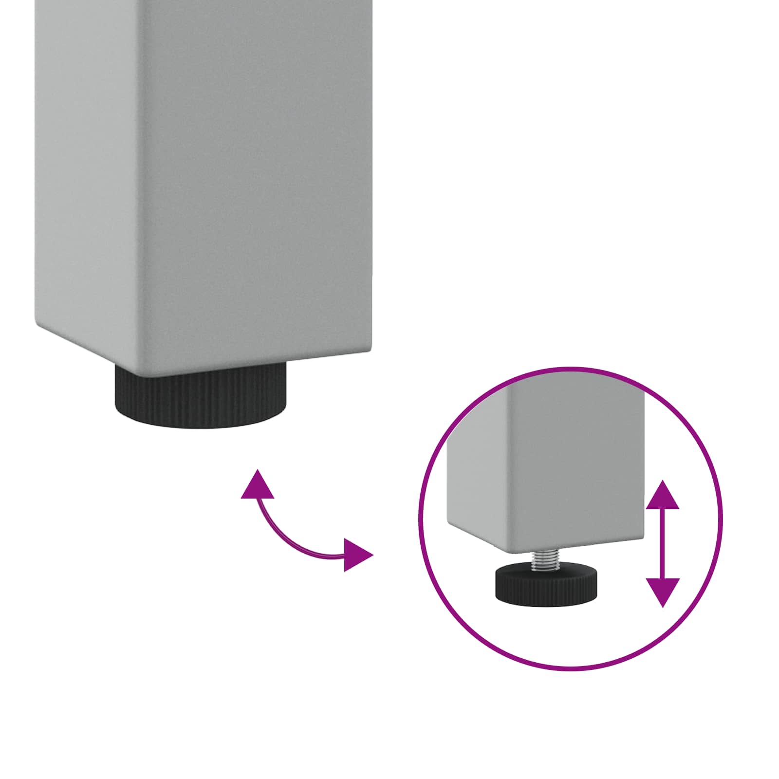 Set banco da lavoro 2 pcs Rosso e Grigio 200 x 55 x 85 cm - homemem39