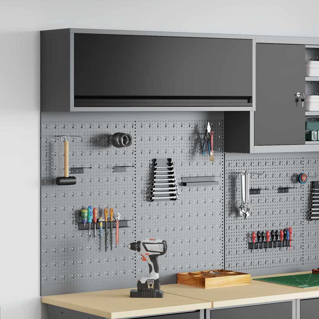 Set di armadi per attrezzi con lo scaffale 3 pcs Nero | homemem39