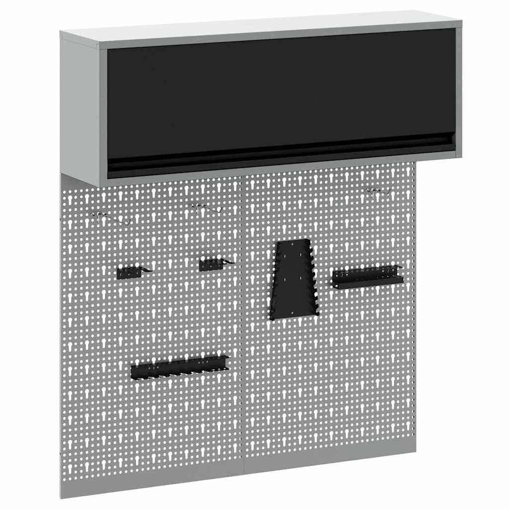 Set di armadi per attrezzi con lo scaffale 3 pcs Nero | homemem39