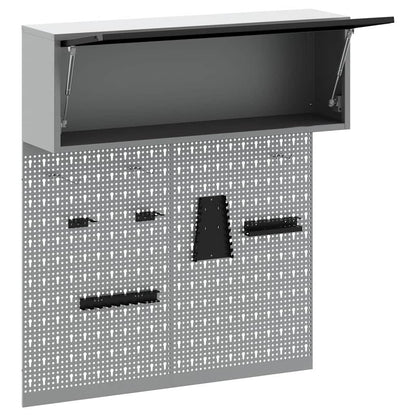 Set di armadi per attrezzi con lo scaffale 3 pcs Nero | homemem39