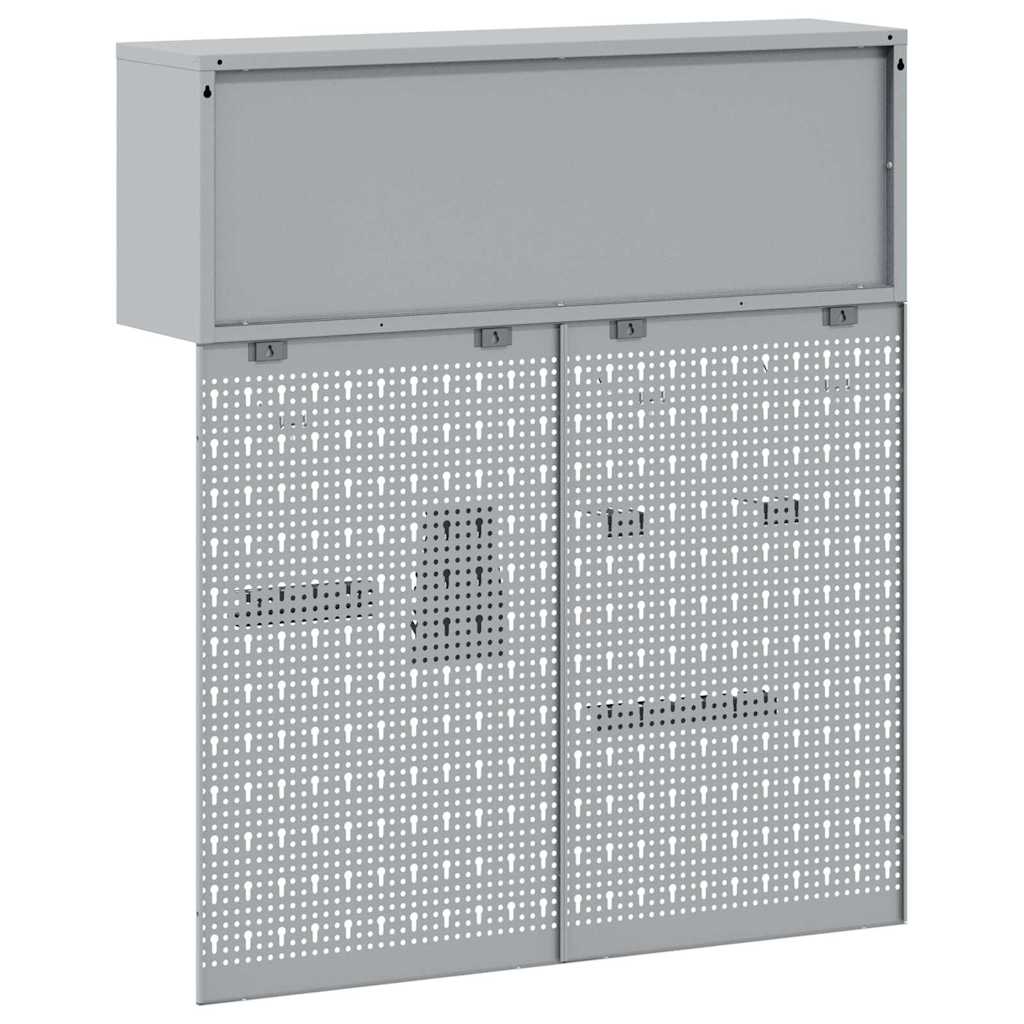 Set di armadi per attrezzi con lo scaffale 3 pcs Nero | homemem39