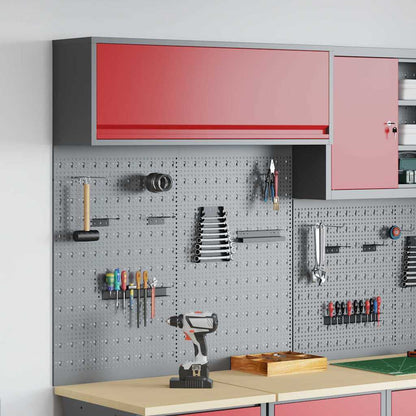 Set di armadi per attrezzi con lo scaffale 3 pcs Rosso | homemem39