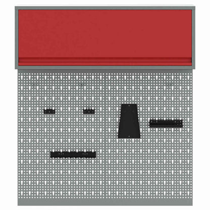 Set di armadi per attrezzi con lo scaffale 3 pcs Rosso | homemem39