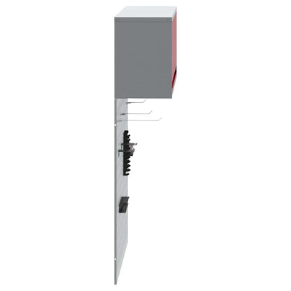 Set di armadi per attrezzi con lo scaffale 3 pcs Rosso | homemem39