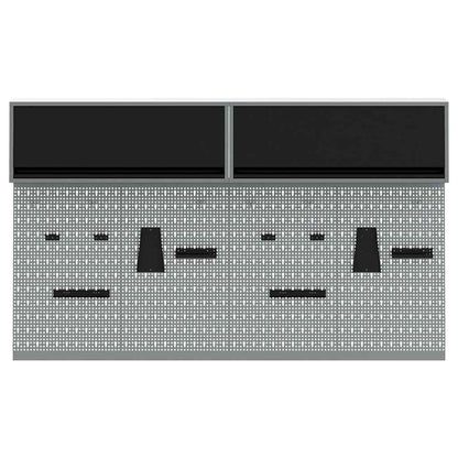 Set di armadi per attrezzi con lo scaffale 6 pcs Nero | homemem39