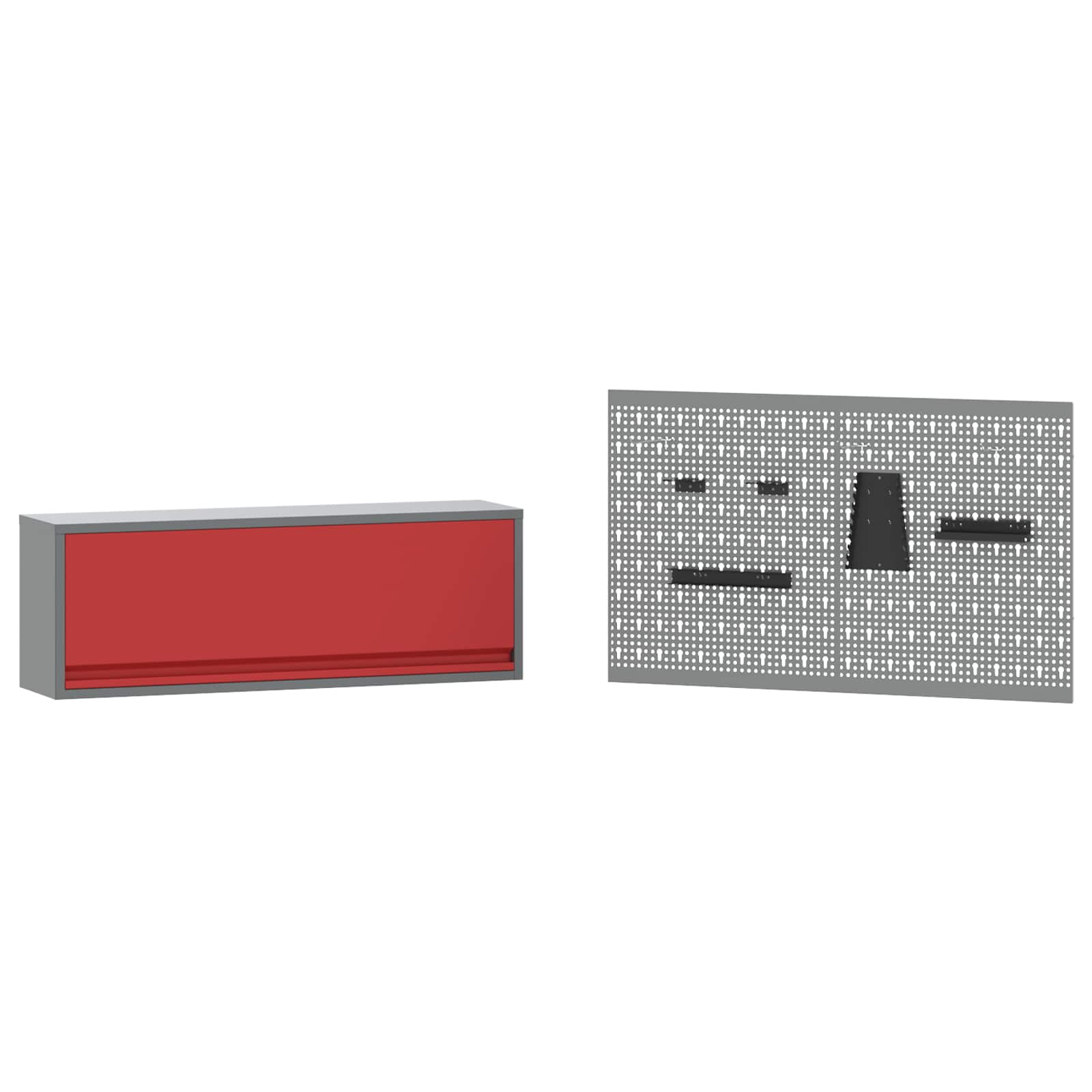 Set di mobili da lavoro con cassetto 5 pcs Rosso | homemem39