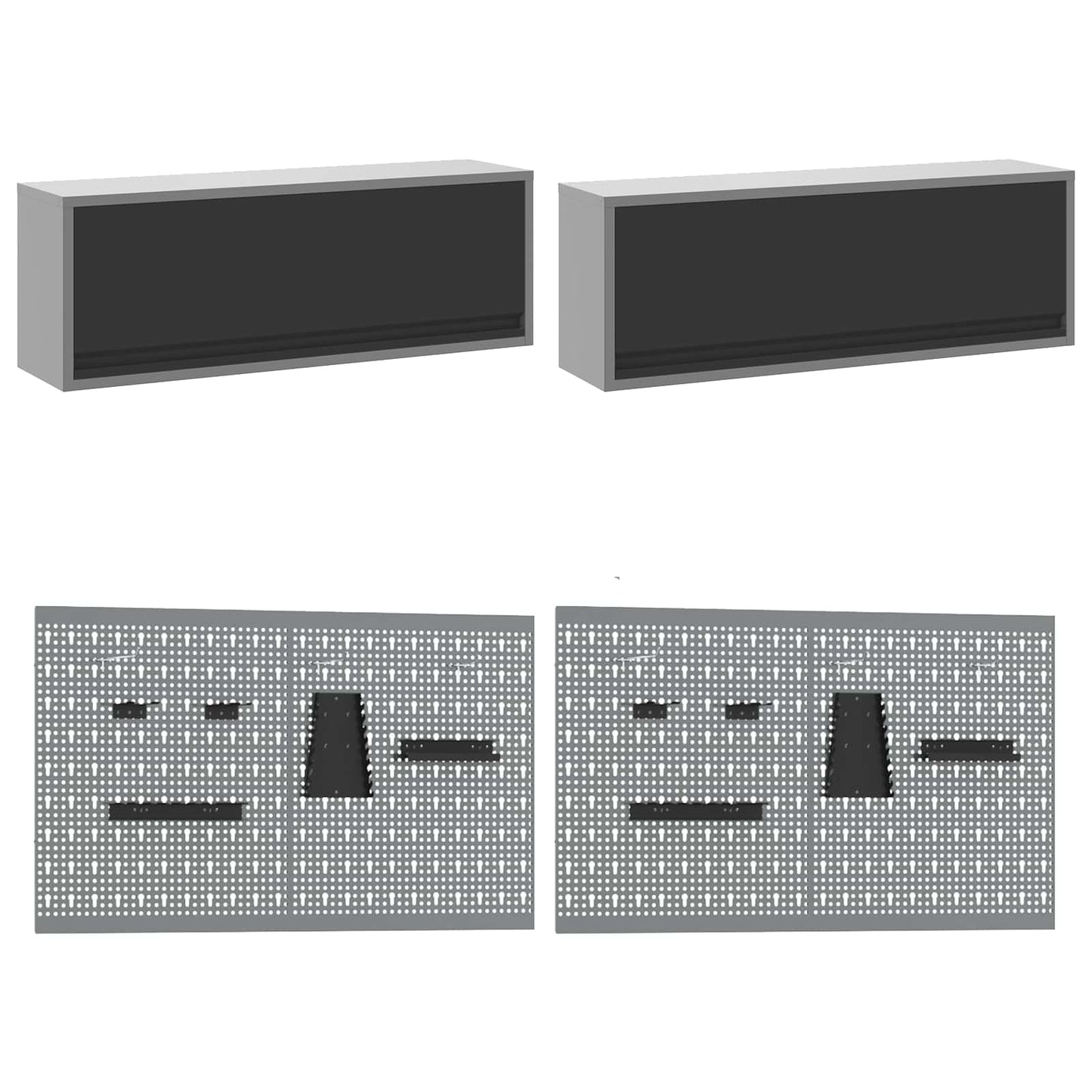 Set di mobili da lavoro con cassetto con blocco 10 pcs Nero | homemem39