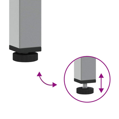 Set banco da lavoro con cassetto con blocco 8 pcs Nero e Grigio - homemem39